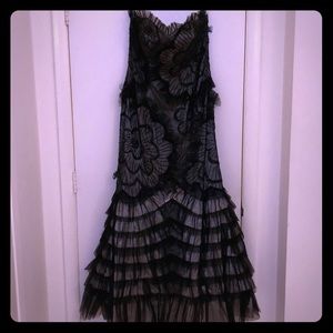 GORGEOUS Evening Black Beaded Strapless Gown